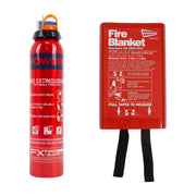 0.6kg BC Dry Power Fire Extinguisher & Blanket Caravan Boat Home Fireblitz - Dynamic Drive