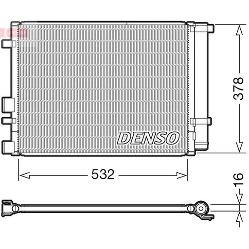 Denso Air Conditioning Condenser fits Hyundai I20 I 2008-2015 1.2 1.4 1.6