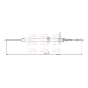 Apec Handbrake Cable Left Rear fits Mercedes-Benz C-Class 2012 on 204.377