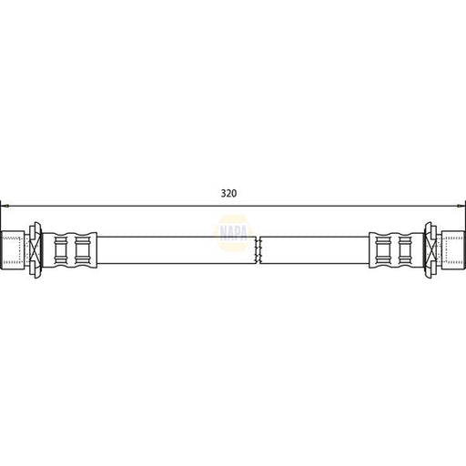NAPA Brake Hydraulic Hose Line Rear fits Toyota Rav 4 2000-2005 2.0