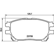 Mintex Front Brake Pad Set fits Toyota Previa / Estima II 2000-2006 2.0 2.4