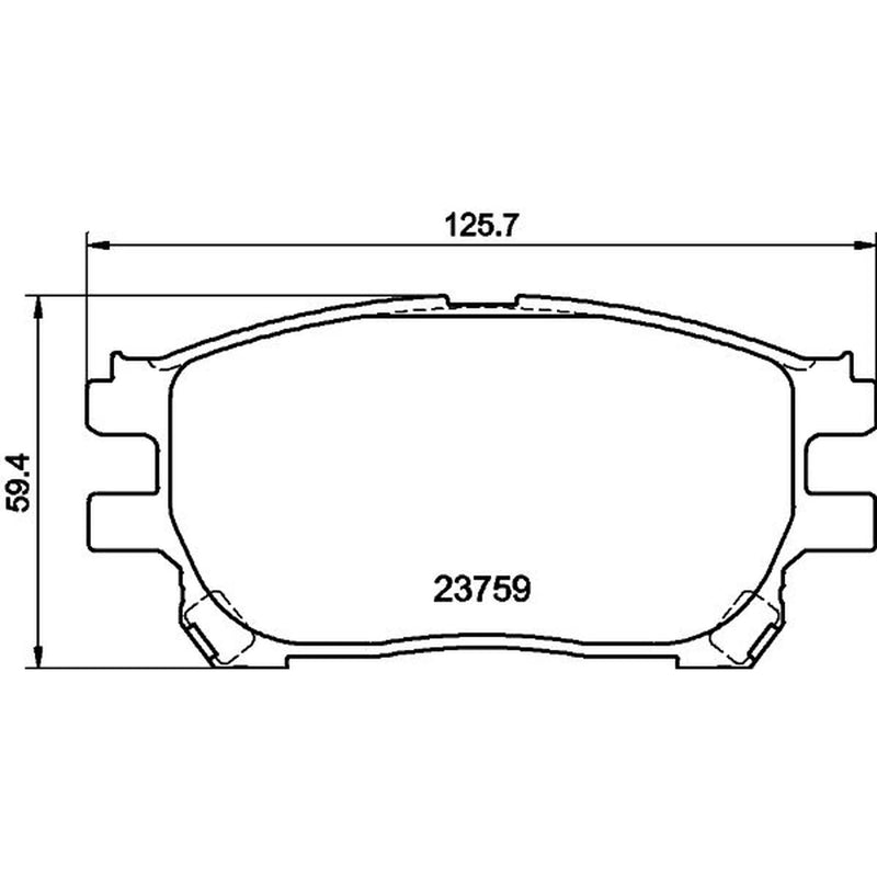 Mintex Front Brake Pad Set fits Toyota Previa / Estima II 2000-2006 2.0 2.4