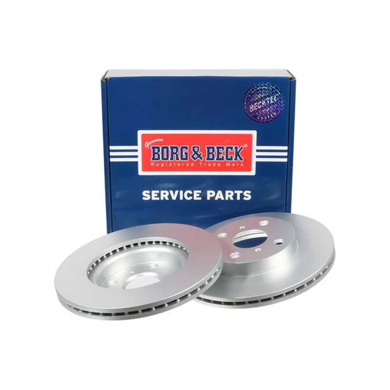 Borg & Beck Front Brake Vented Discs & Pads fits Toyota Will Vi I 2000-2001 1.3