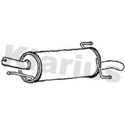 Klarius Box With Tail Pipe Rear fits Opel Corsa C 2000-2009 1.0