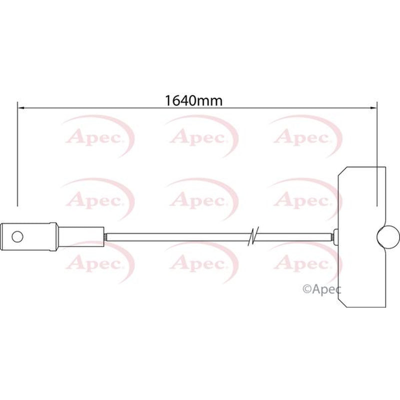 Apec Handbrake Cable Centre fits Opel Vivaro A 2006-2014 2.0 2.5