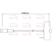 Apec Handbrake Cable Front CAB1542