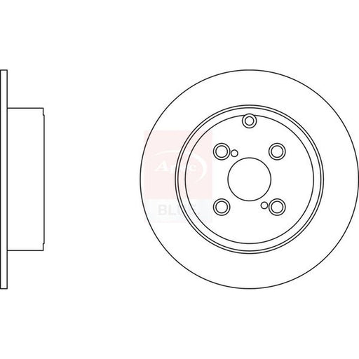 Apec 2 x Solid Brake Discs fits Toyota Corolla 2000-2007 1.4 1.8 2.0