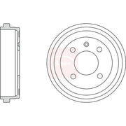 Apec Brake Drum Assembly Rear fits Audi A2 2001-2005 1.2