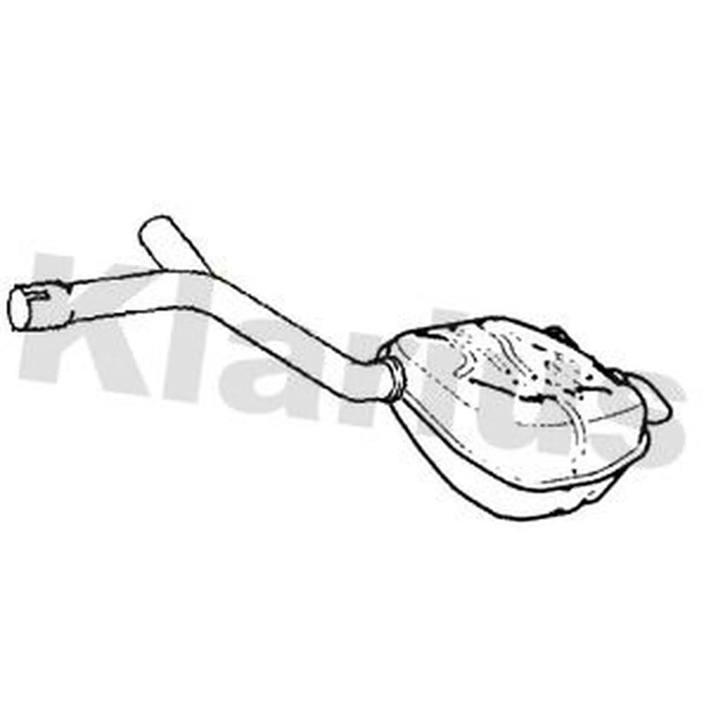 Klarius Box With Tail Pipe Left Rear fits Ford S-Max 2008-2012 2.2
