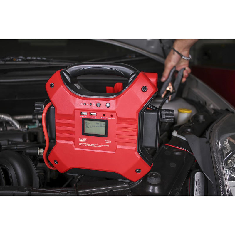 Sealey Jump Starter Power Pack Lithium-ion Phosphate (LiFePo4) 12/24V 1200/600 P Sealey - Dynamic Drive