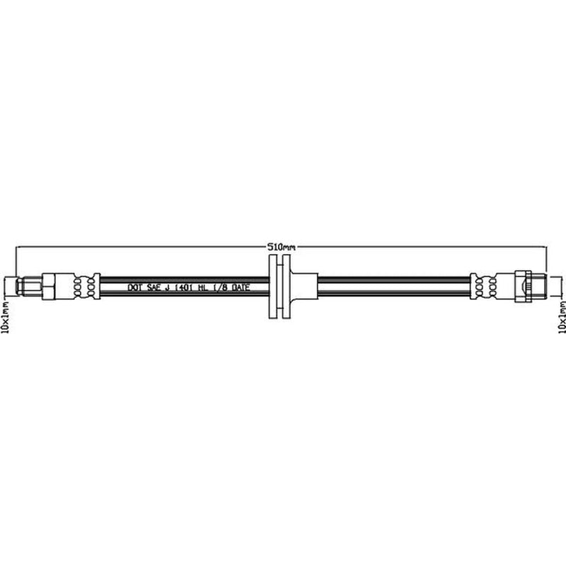 Juratek Brake Hydraulic Hose Line Front fits BMW X5 2000-2006 3.0 4.4 4.6 4.8