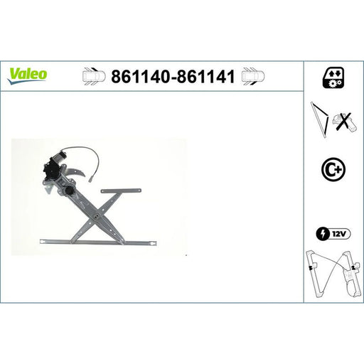 Valeo Electric Window Regulator Lifter Left Front 861140