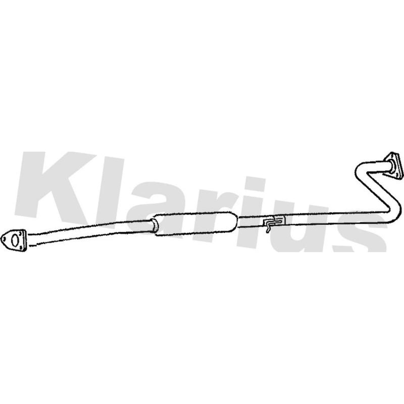 Klarius Box With Centre Pipe Centre fits Honda Prelude III 1987-1992 2.0