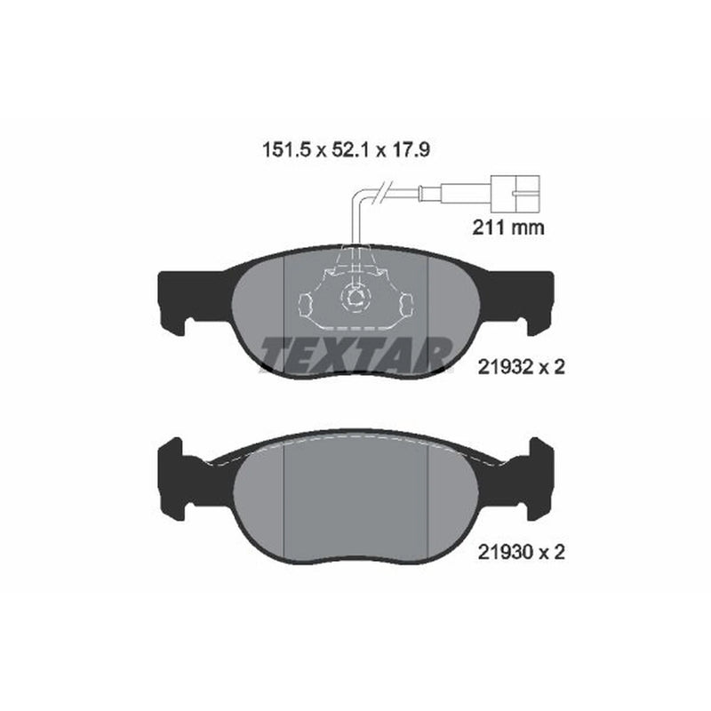 Textar Front Brake Pad Set 2193201
