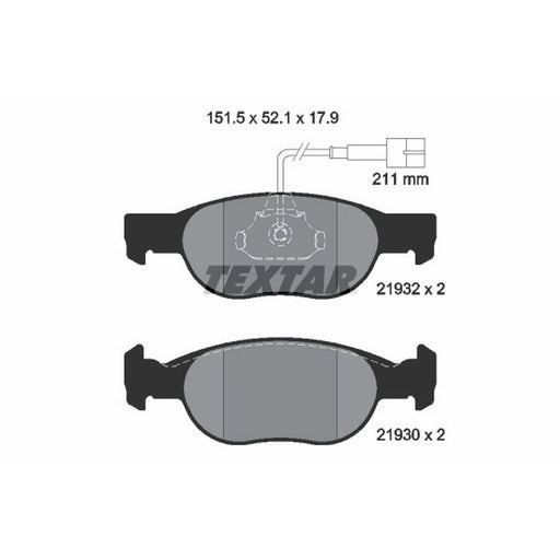 Textar Front Brake Pad Set 2193201