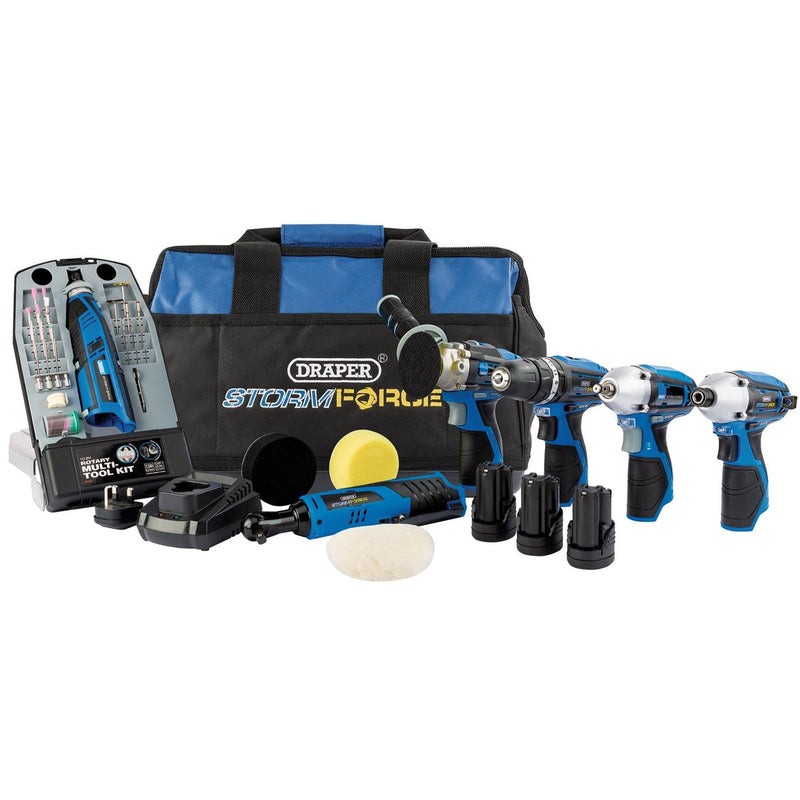 Draper Storm Force 10.8V Power Interchange Kit (11 Piece) 93445 Draper - Dynamic Drive