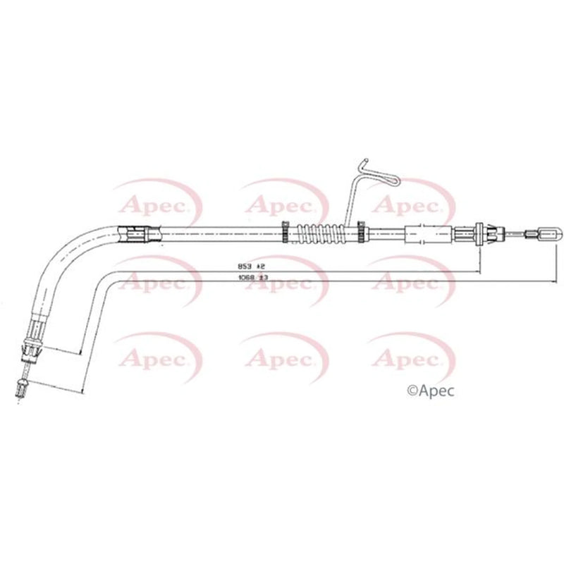 Apec Handbrake Cable Right Rear CAB1611