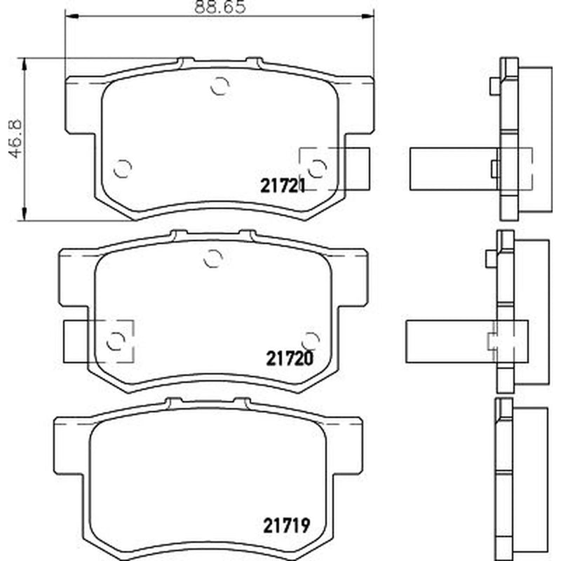 Mintex Front & Rear Brake Discs & Pads fits Honda Stream 2005 on 1.8