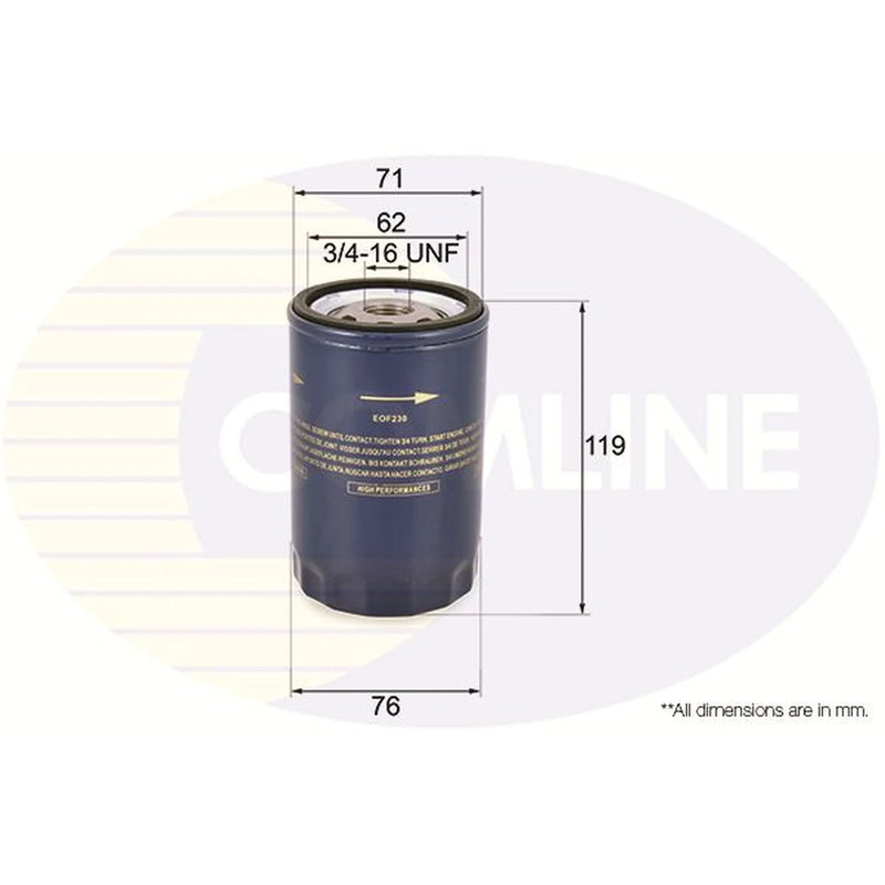 Comline Engine Oil Filter fits Jaguar S-Type II 1999-2007 2.5 3.0