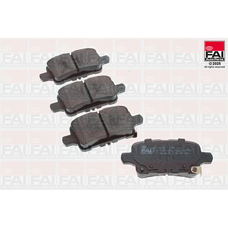 FAI Rear Brake Pad Set fits Opel Insignia B Country Tourer 2017-2018 1.5 1.6 2.0