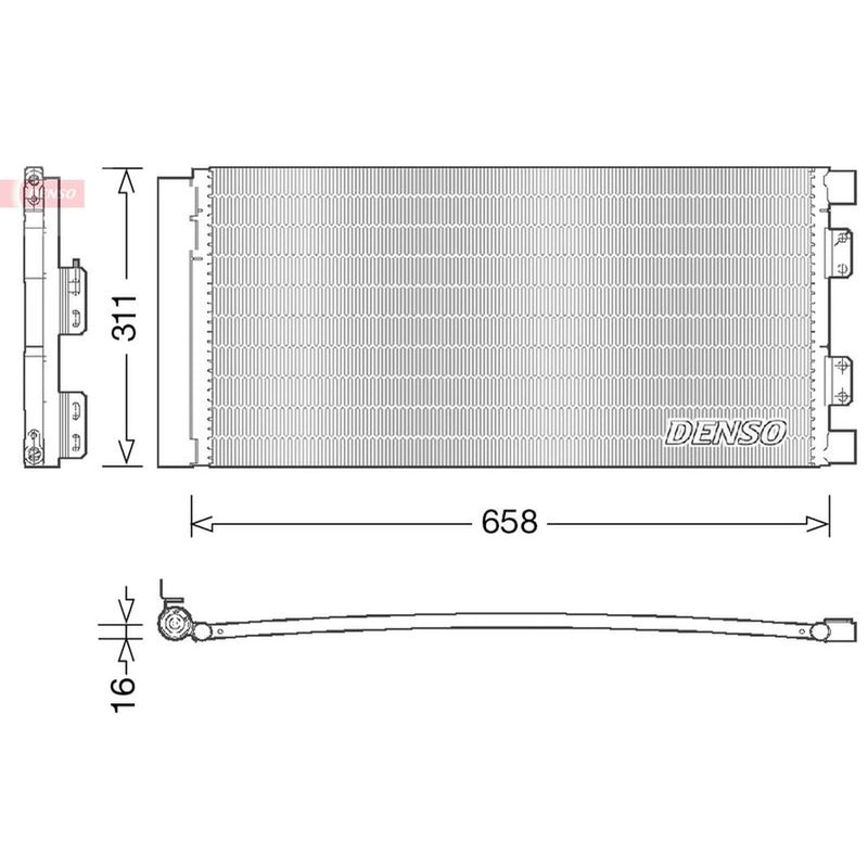 Denso Air Conditioning Condenser fits Land Rover Freelander I 1998-2006