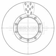 Borg & Beck Front Brake Vented Discs & Pads fits Man L2000 1993-2007