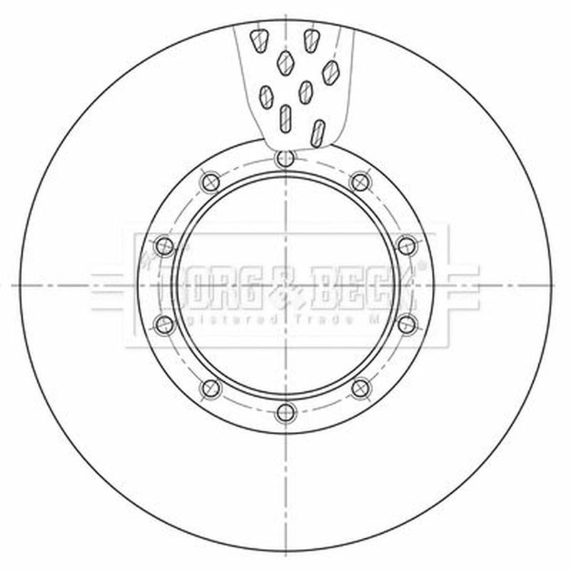 Borg & Beck Front Brake Vented Discs & Pads fits Man L2000 1993-2007