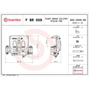 Brembo Brake Caliper Assembly Front Right fits Mercedes-Benz Sprinter 3,5-T
