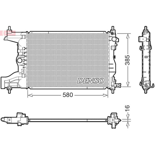 Denso Engine Radiator fits Chevrolet Cruze 2009 on 1.6