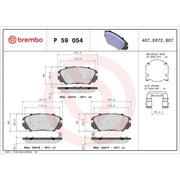 Brembo 4 x Front Brake Pad Set fits Bentley Flying Spur 2013-2020 4.0 6.0