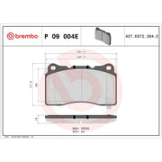 Brembo 4 x Front Brake Pad Set fits Tesla Model S 2012-2017