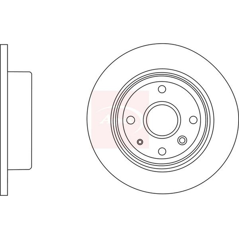 Apec 2 x Solid Brake Discs fits Chevrolet Epica 2006-2011 2.0