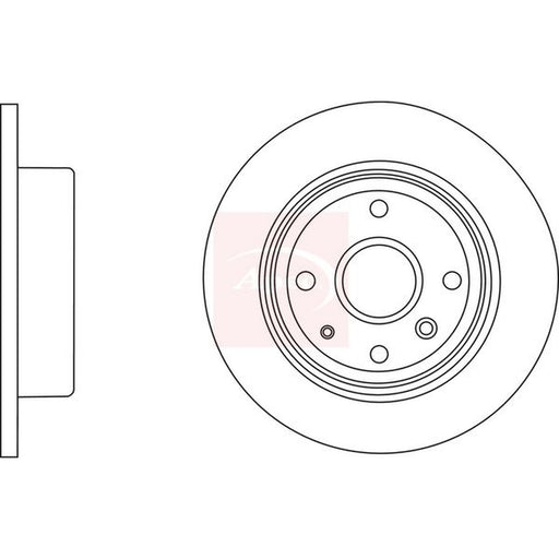 Apec 2 x Solid Brake Discs fits Chevrolet Epica 2006-2011 2.0