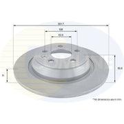 Comline Rear Brake Discs & Pads fits Land Rover Range Rover Evoque 2011-2019
