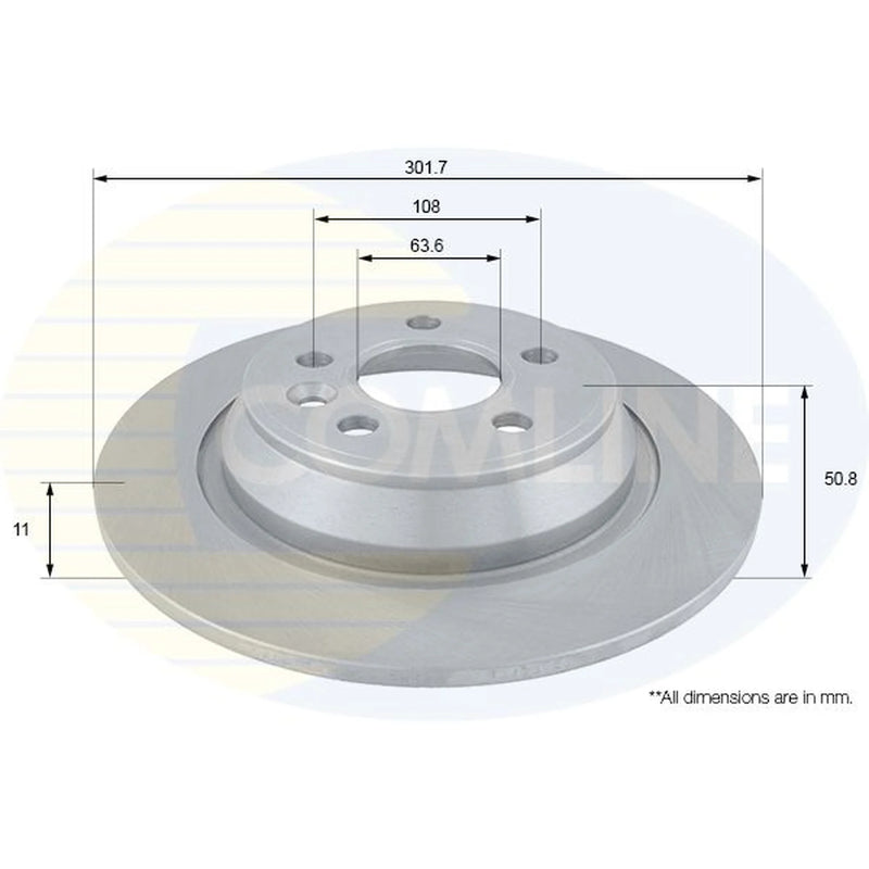 Comline Rear Brake Discs & Pads fits Land Rover Range Rover Evoque 2011-2019