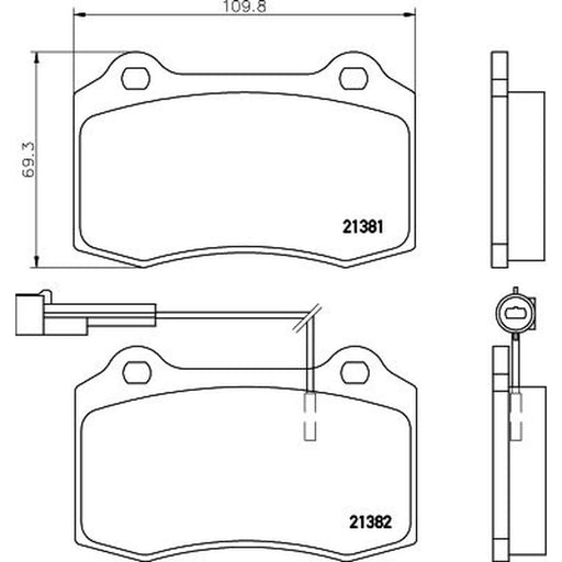 Mintex Front Brake Discs & Pads fits Lancia Delta 1986-1992 2.0