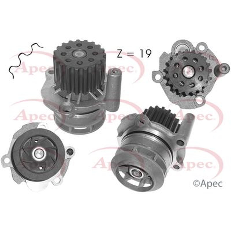 Apec Engine Cooling Water Pump fits Audi A3 2000-2013 1.9 2.0