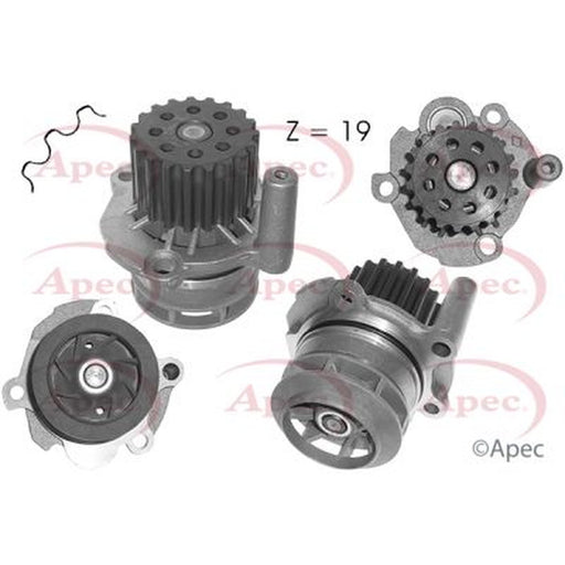 Apec Engine Cooling Water Pump fits Audi A3 2000-2013 1.9 2.0