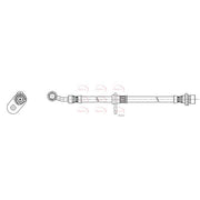Apec Brake Hydraulic Hose Line Front Right fits Honda Civic IX 2012-2016