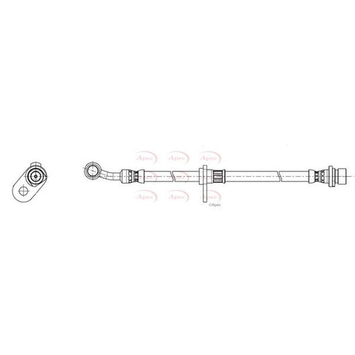 Apec Brake Hydraulic Hose Line Front Right fits Honda Civic IX 2012-2016