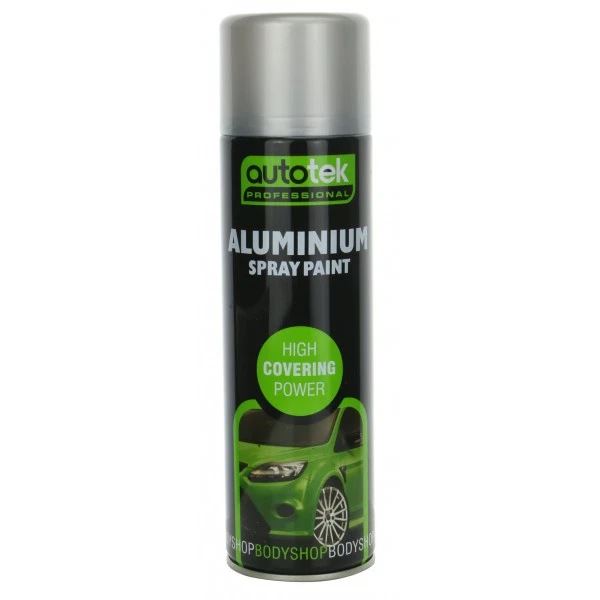 Autotek Professional Aluminium 500ml Spray Paint High Coverage - image 1