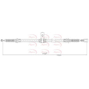 Apec Handbrake Cable Right Rear fits Nissan Cabstar 2006-2013