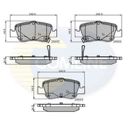 Comline Rear Brake Solid Discs & Pads fits Toyota Corolla 2004-2006 1.4