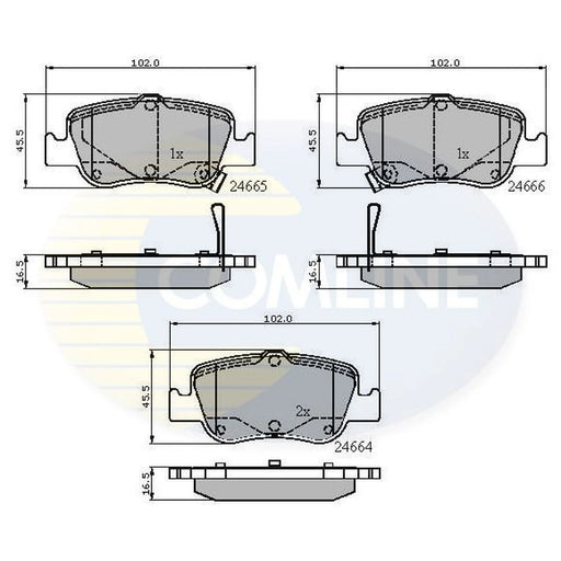 Comline Rear Brake Solid Discs & Pads fits Toyota Corolla 2006-2014 1.8