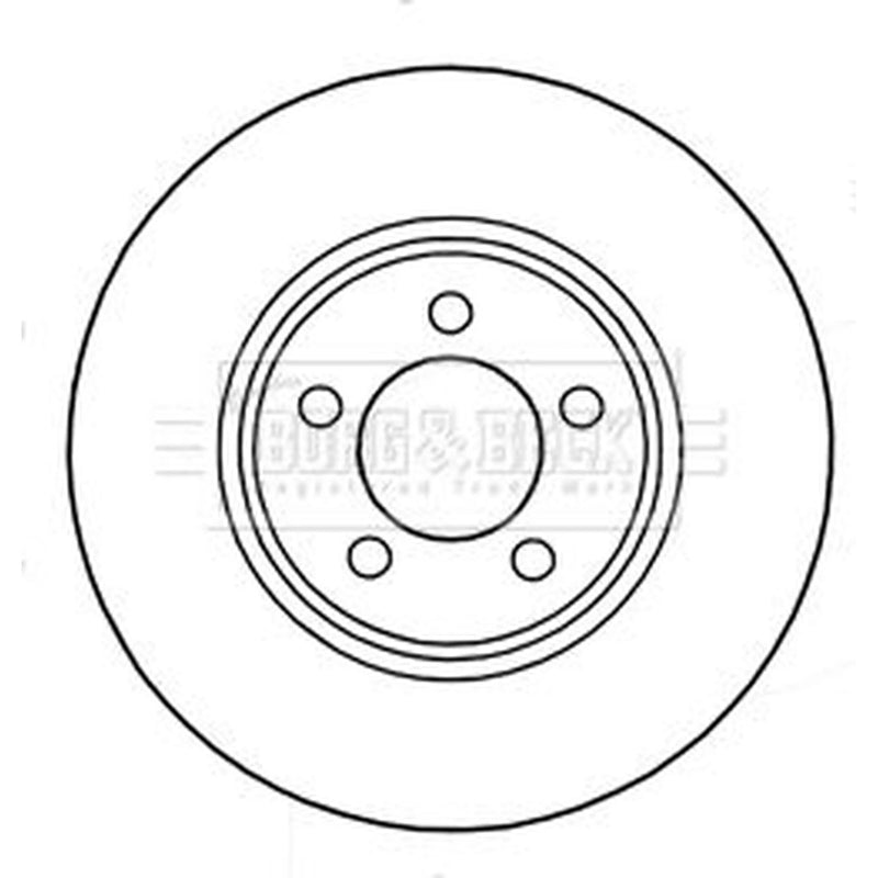 Borg & Beck Front Brake Vented Discs & Pads fits Chrysler 300C 2004-2019