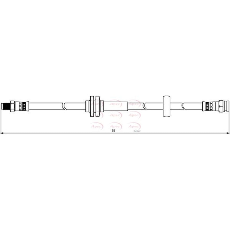 Apec Brake Hydraulic Hose Line Front fits Citroën Relay III 2006-2023