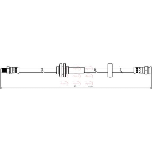 Apec Brake Hydraulic Hose Line Front fits Citroën Relay III 2006-2023