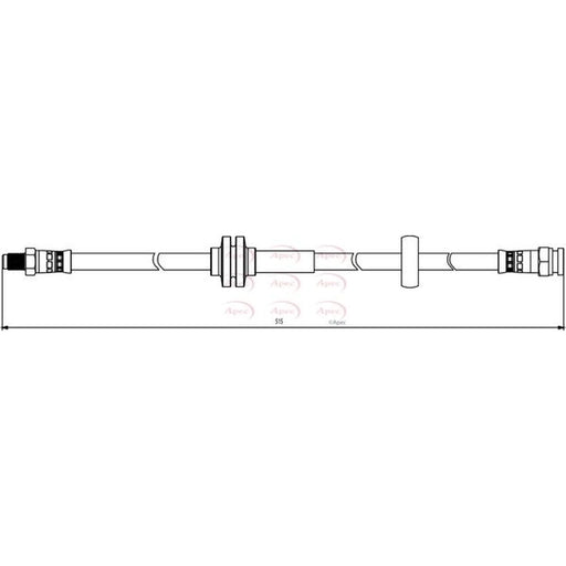 Apec Brake Hydraulic Hose Line Front HOS3834