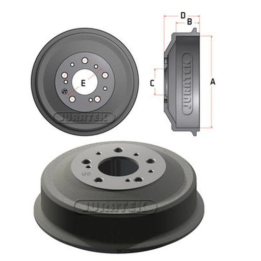 Juratek Brake Drum Assembly Rear fits Citroën Relay I 1994-2002 1.9 2.0 2.5 2.8