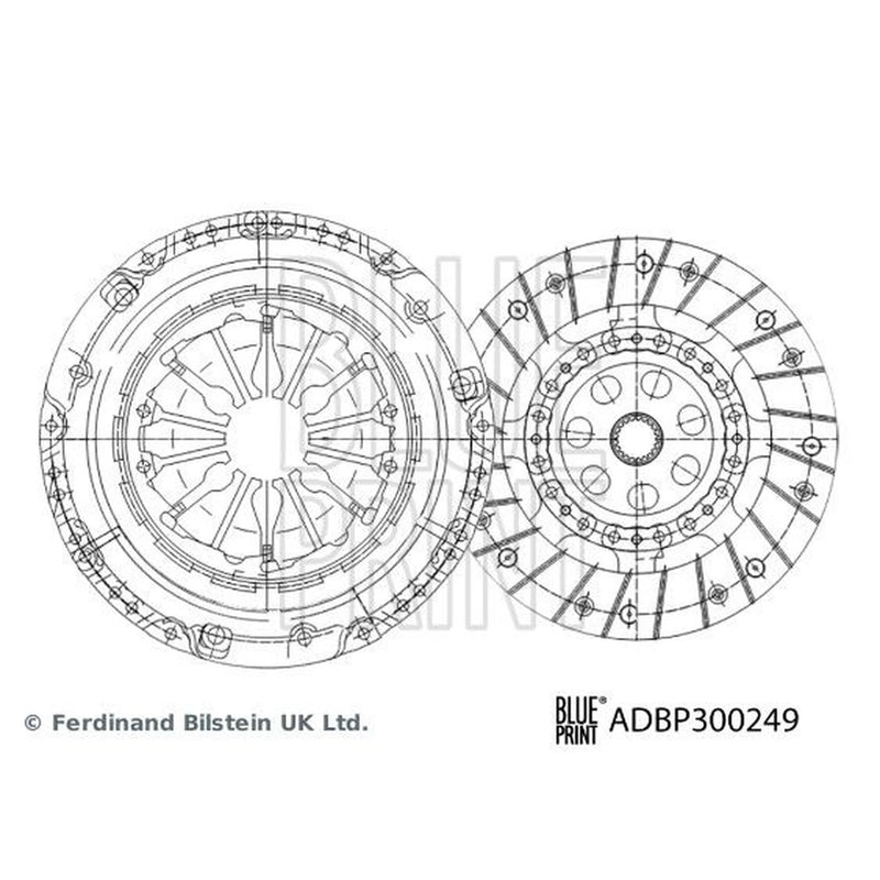 Blue Print Clutch Kit Set 3pc 226mm ADBP300249